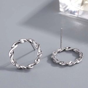 Silver Twist Stud Earrings/3 for $20 bundle